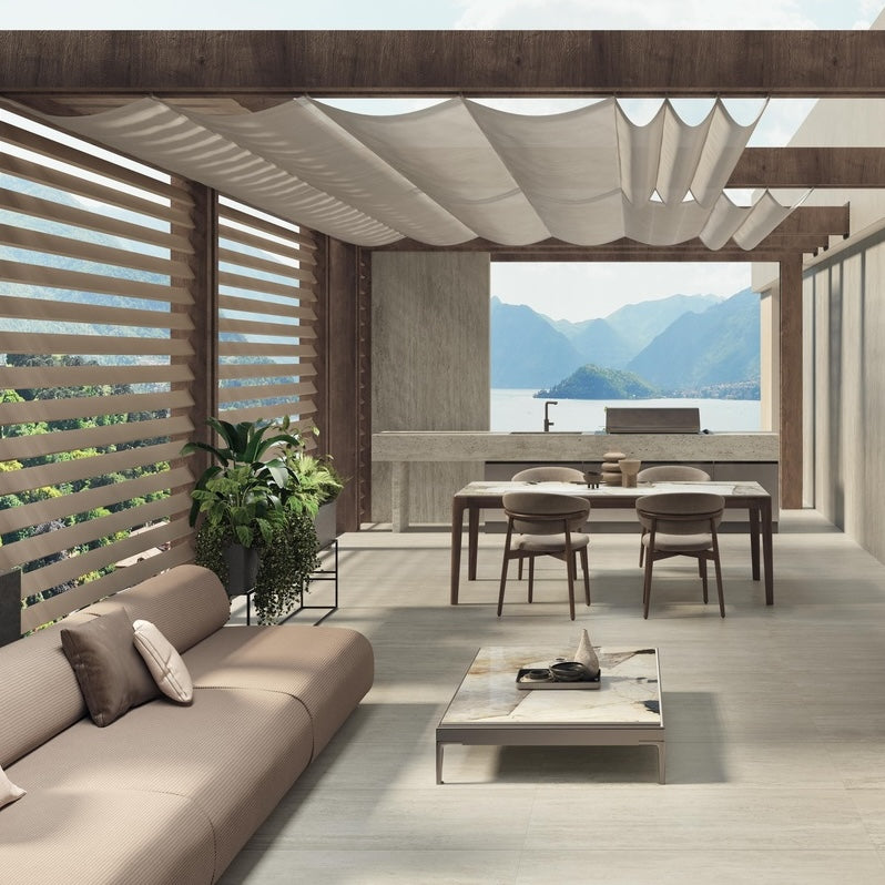 Atlas Concorde Marvel Travertine Pearl Vein 60x120 Outdoor Sensitech 20 mm Terrassenplatte