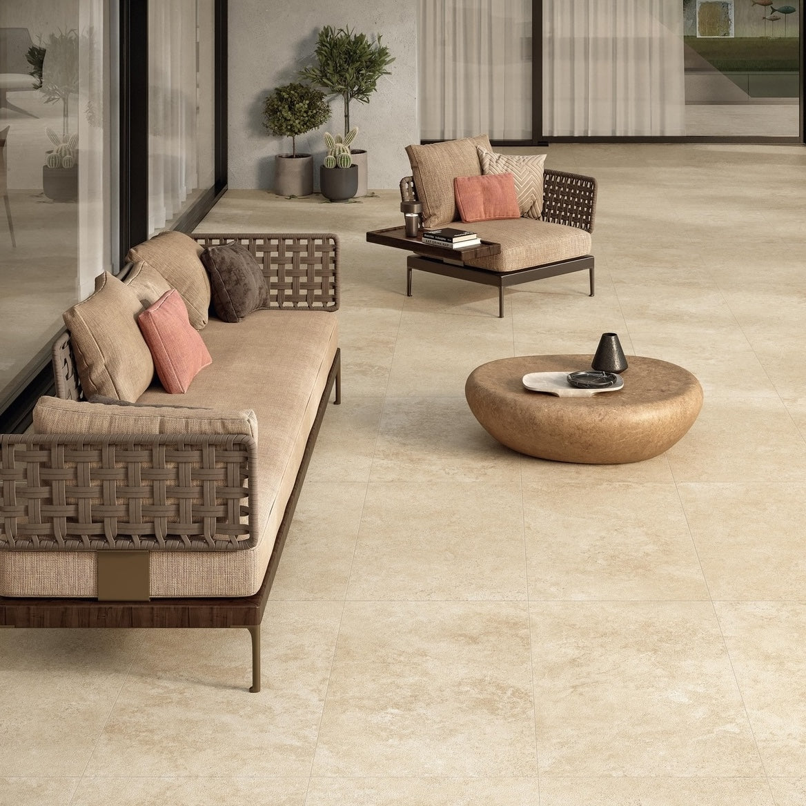 Atlas Concorde Marvel Travertine Sand Cross 60x120 Grip Sensitech